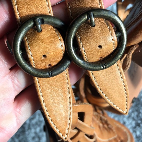 Frye Joy Huarache Slingback Leather Heels - Picture 5 of 8